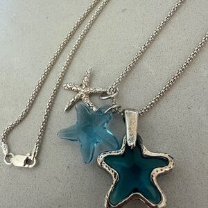 Silver Starfish Pendant Necklace